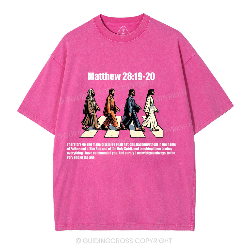 Go And Make Disciples Christian Washed T-Shirt