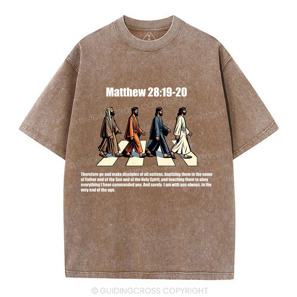 Go And Make Disciples Christian Washed T-Shirt