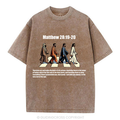 Go And Make Disciples Christian Washed T-Shirt