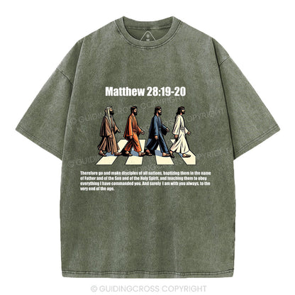 Go And Make Disciples Christian Washed T-Shirt