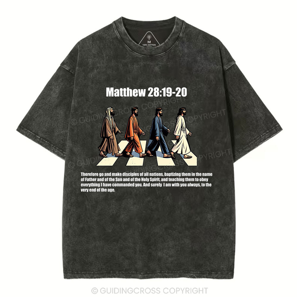 Go And Make Disciples Christian Washed T-Shirt