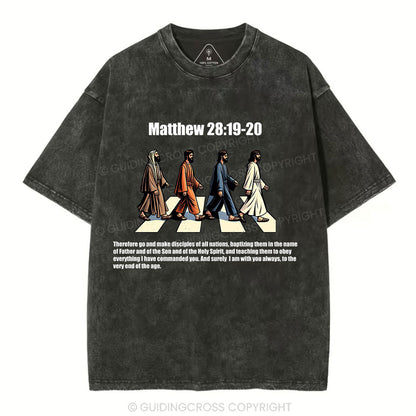 Go And Make Disciples Christian Washed T-Shirt