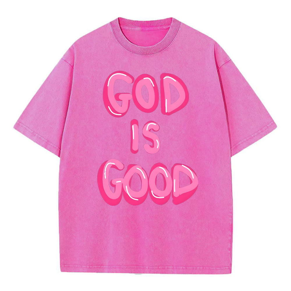 God Is Good Christian Washed T-Shirt