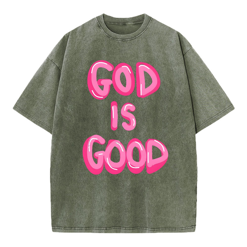 God Is Good Christian Washed T-Shirt