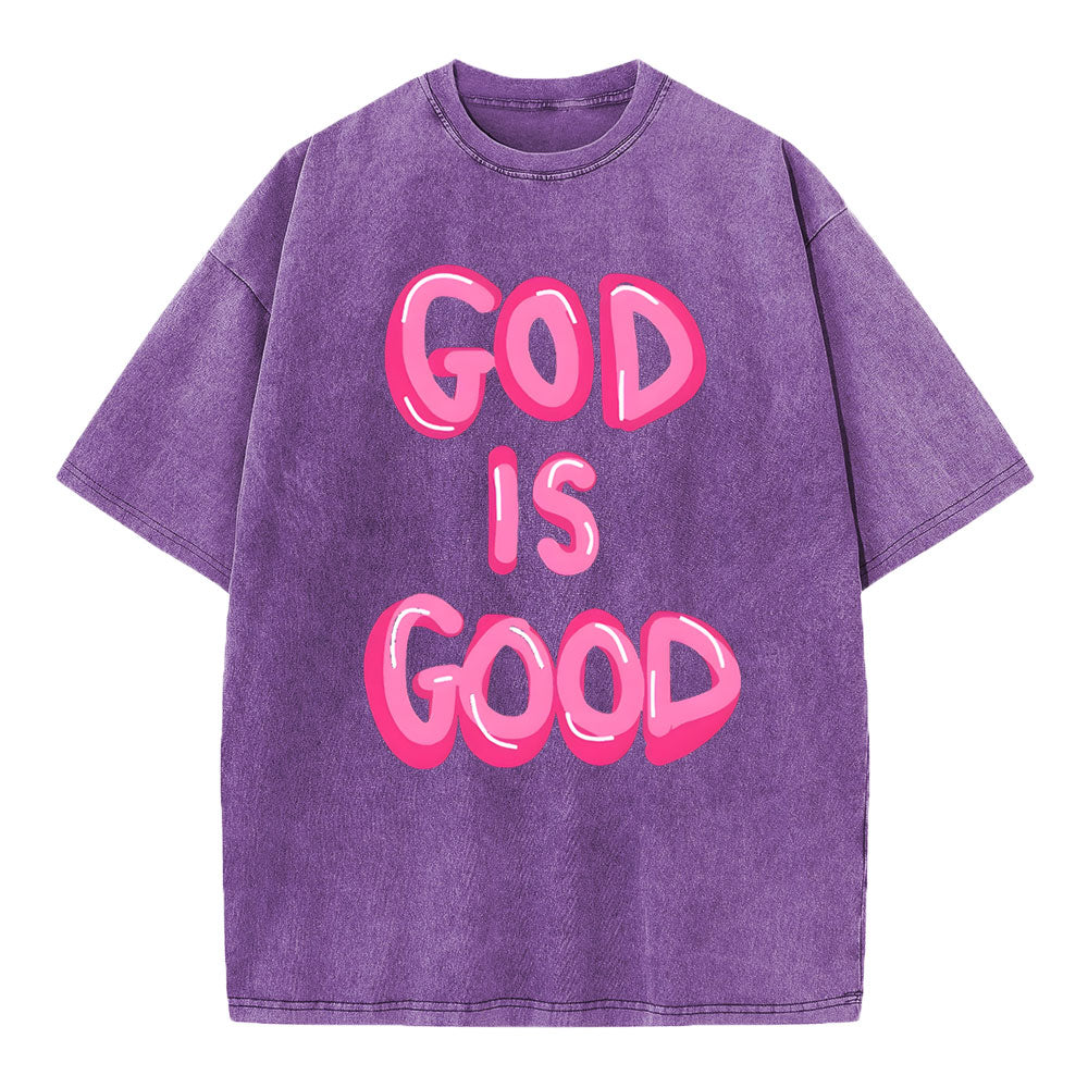 God Is Good Christian Washed T-Shirt