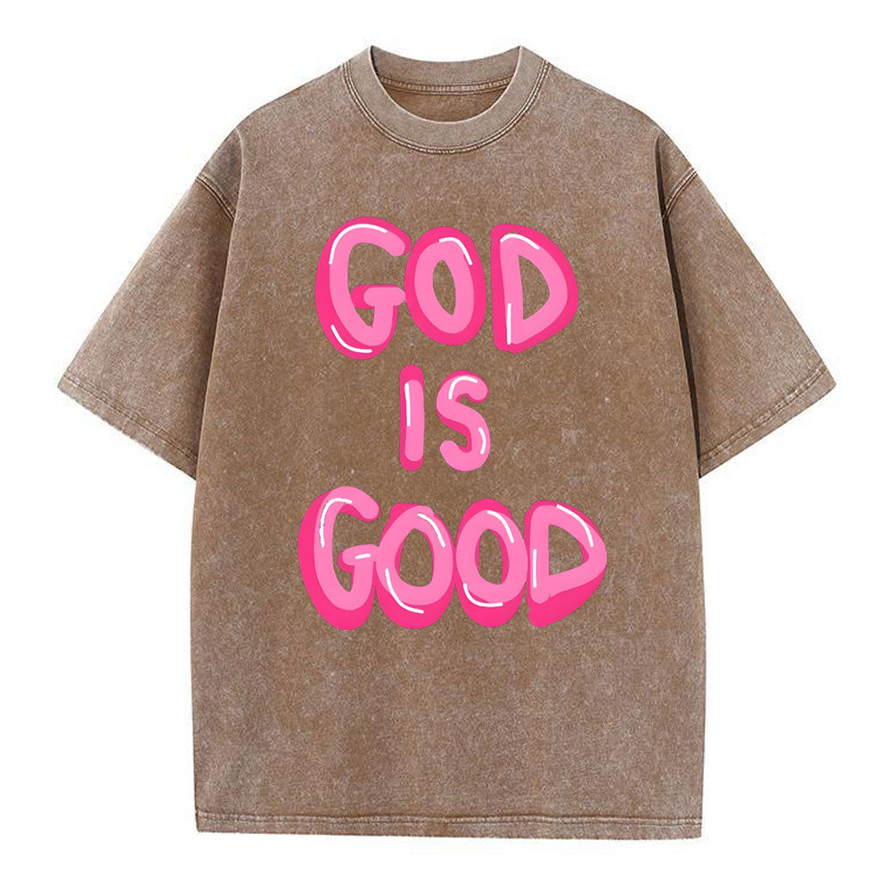 God Is Good Christian Washed T-Shirt