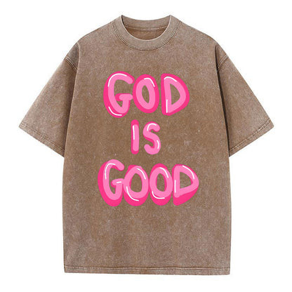 God Is Good Christian Washed T-Shirt