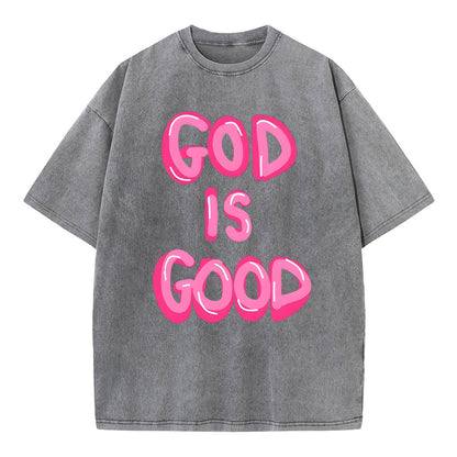 God Is Good Christian Washed T-Shirt