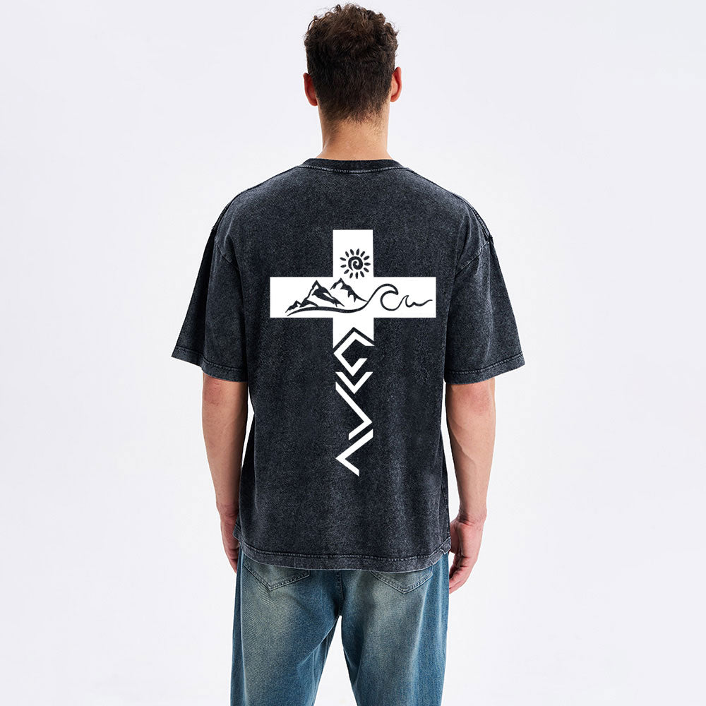 God Is Greater Than the Highs and Lows New Christian Washed T-Shirt