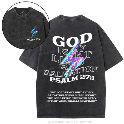 God Is My Light Chirstian Washed T-Shirt
