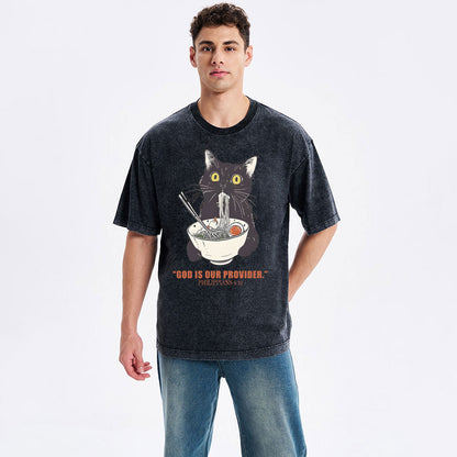 God Is Our Provider Christian Washed T-Shirt