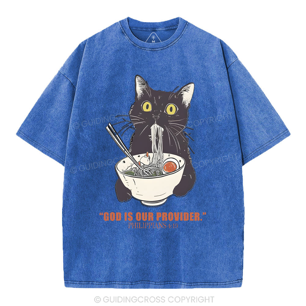 God Is Our Provider Christian Washed T-Shirt