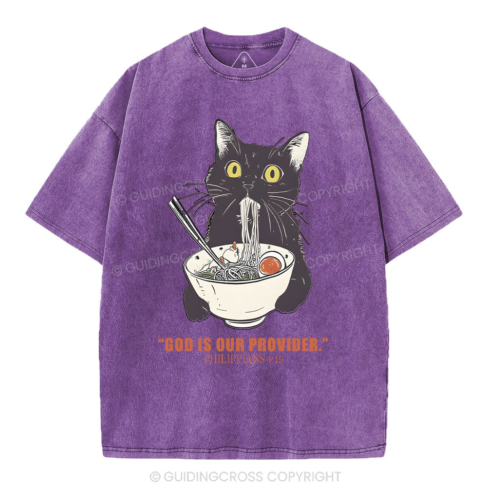 God Is Our Provider Christian Washed T-Shirt