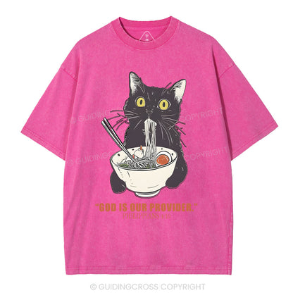 God Is Our Provider Christian Washed T-Shirt