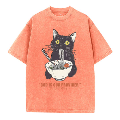 God Is Our Provider Christian Washed T-Shirt