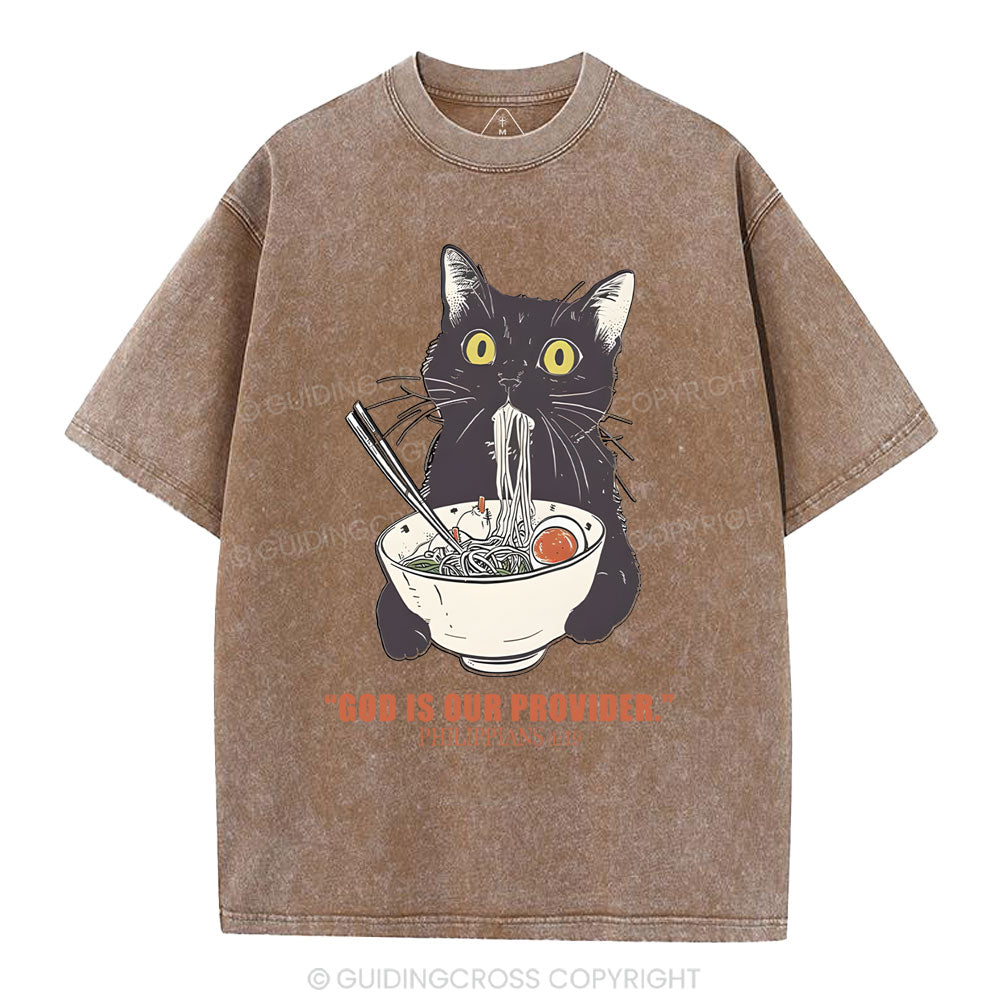 God Is Our Provider Christian Washed T-Shirt