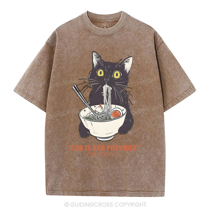 God Is Our Provider Christian Washed T-Shirt