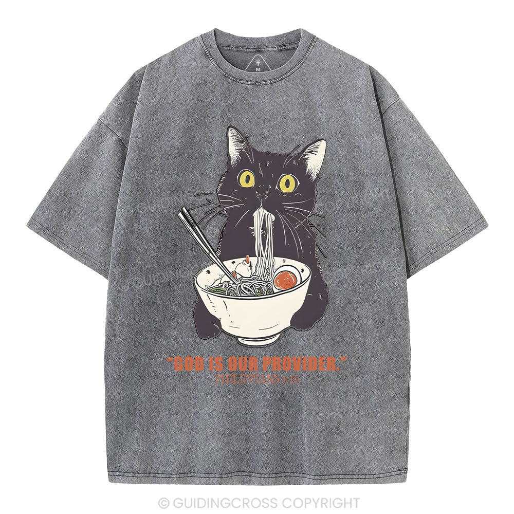 God Is Our Provider Christian Washed T-Shirt