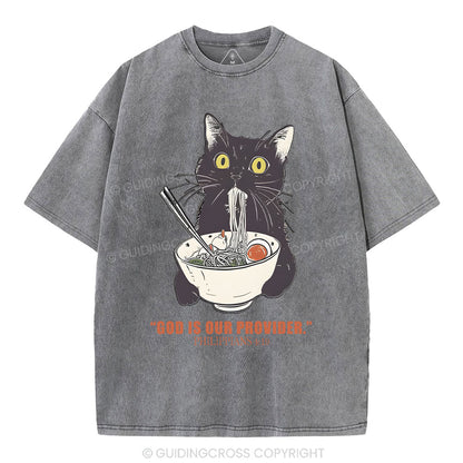 God Is Our Provider Christian Washed T-Shirt
