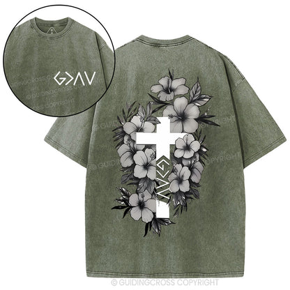 God is greater than the highs and lows Christian Washed T-Shirt