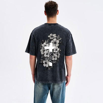 God is greater than the highs and lows Christian Washed T-Shirt