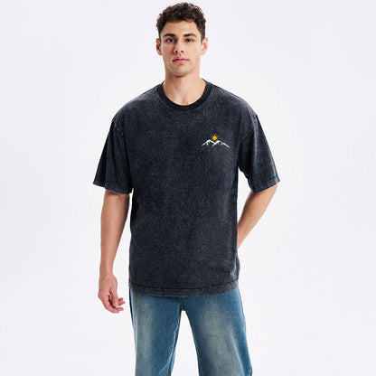 God is greater than the highs and lows christ Christian Washed T-Shirt