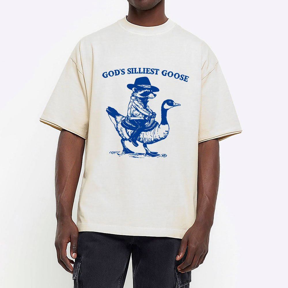 God's Silliest Goose Christian Washed T-Shirt