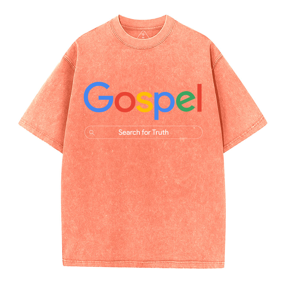 Gospel Search For Truth Christian Washed T-Shirt