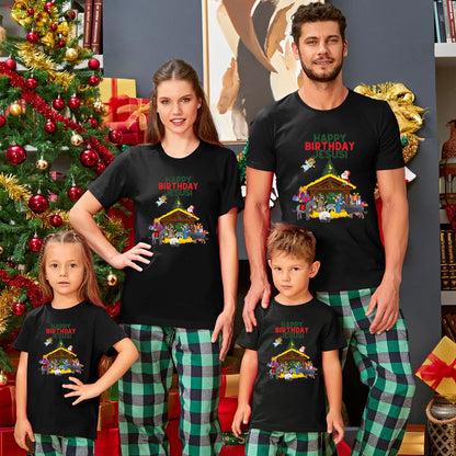 Happy Birthday Jesus Christmas Family Matching Shirts