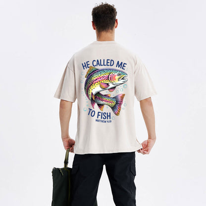 He Called Me To Fish Chrisian Washed T-Shirt