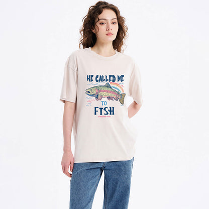 He Called Me To Fish Christian Washed T-Shirt