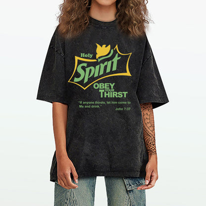 Holy Spirit Christian Washed T-Shirt
