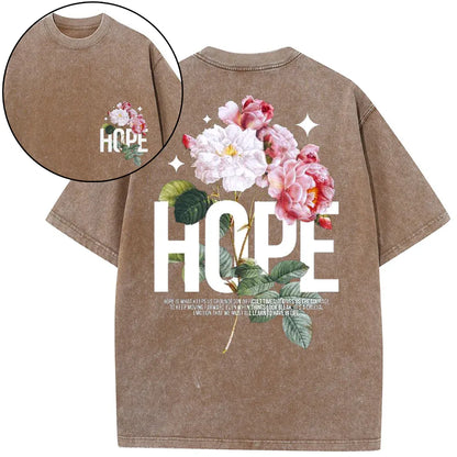 Hope Is Foundational To Faith Christian Washed T-Shirt