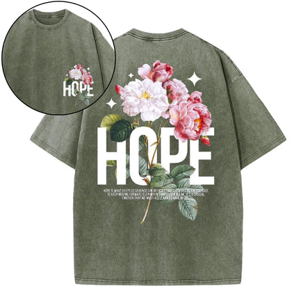 Hope Is Foundational To Faith Christian Washed T-Shirt