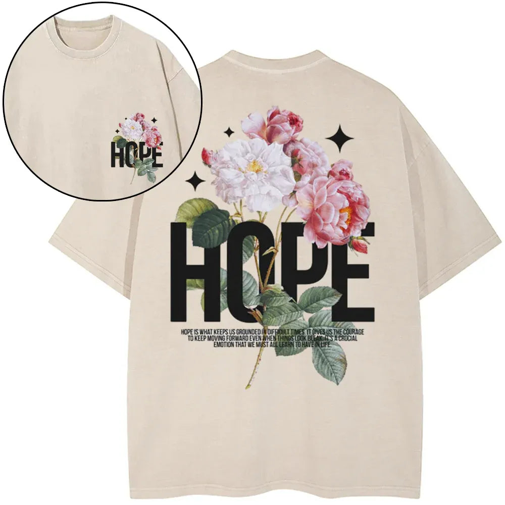 Hope Is Foundational To Faith Christian Washed T-Shirt