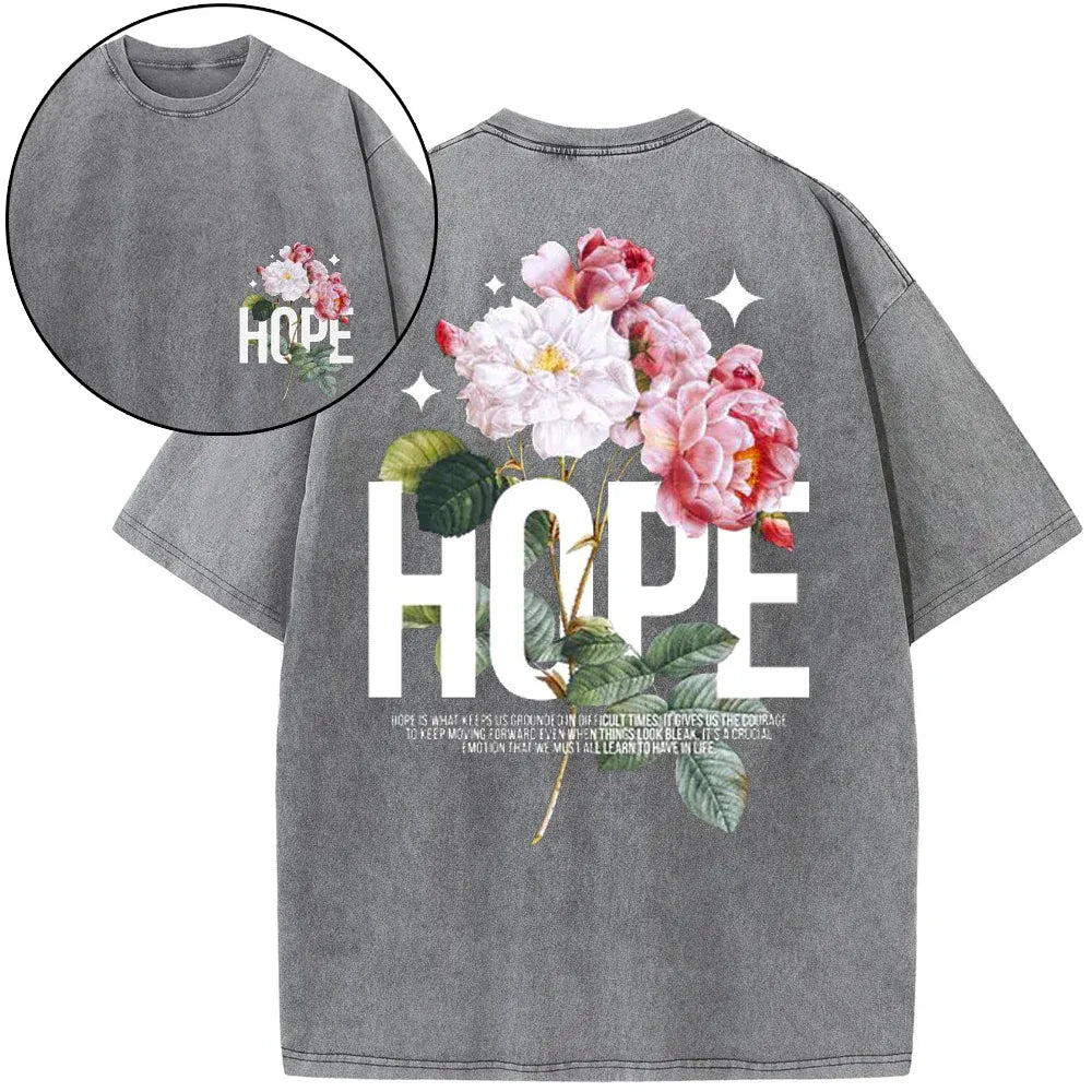 Hope Is Foundational To Faith Christian Washed T-Shirt