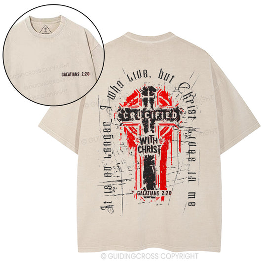 I Have Been Crucified With Christ Christian Washed T-Shirt