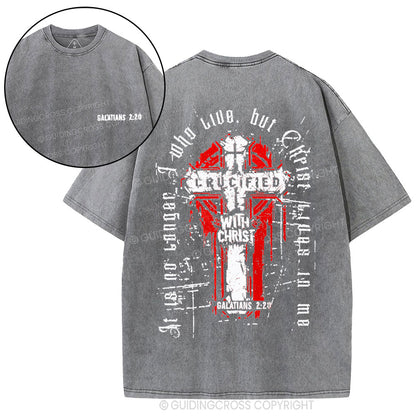 I Have Been Crucified With Christ Christian Washed T-Shirt