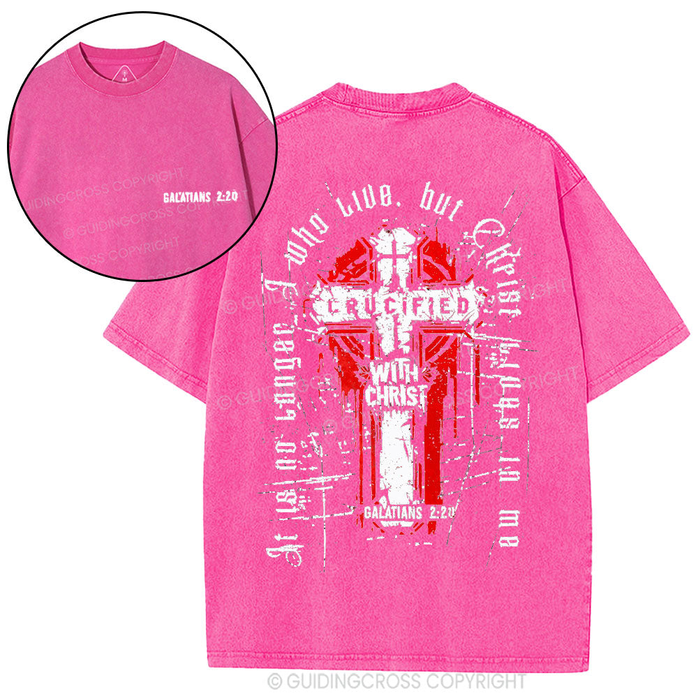 I Have Been Crucified With Christ Christian Washed T-Shirt