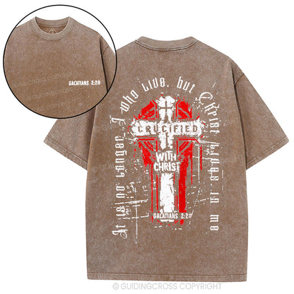 I Have Been Crucified With Christ Christian Washed T-Shirt