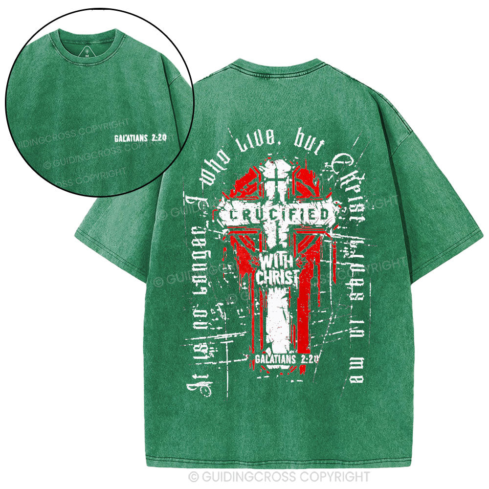 I Have Been Crucified With Christ Christian Washed T-Shirt