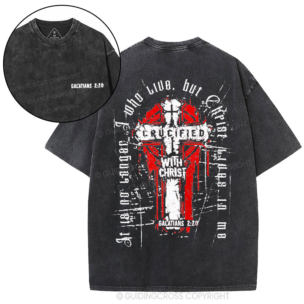 I Have Been Crucified With Christ Christian Washed T-Shirt