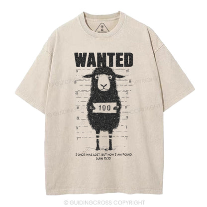 I Once Was Lost But Now I Am Found Christian Washed T-Shirt