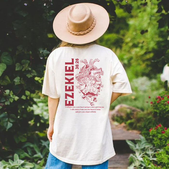 I Will Give You A New Heart And Put A New Spirit Christian Washed T-Shirt
