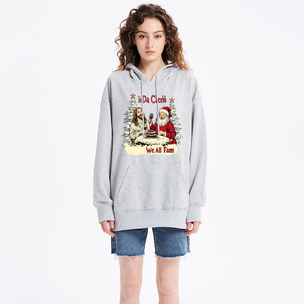In Da Clerb We All Fam Classic Christian Hoodie