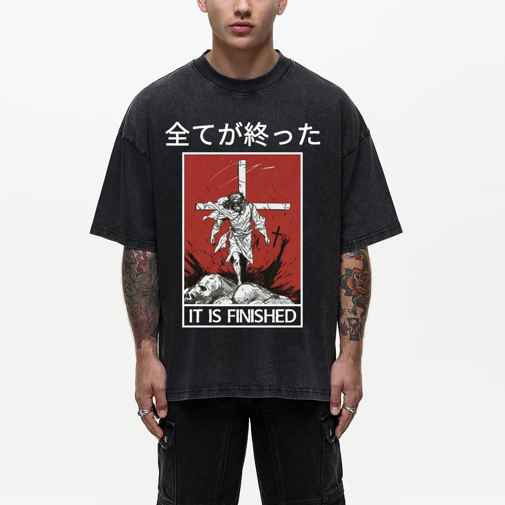 It Is Finished Christian Washed T-Shirt