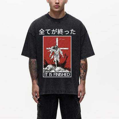 It Is Finished Christian Washed T-Shirt