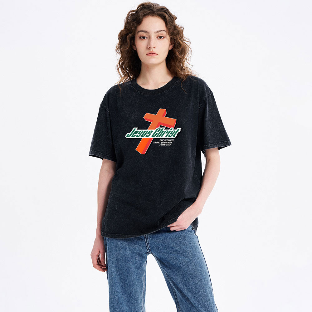 Jesus Christ Cross Christian Washed T-Shirt