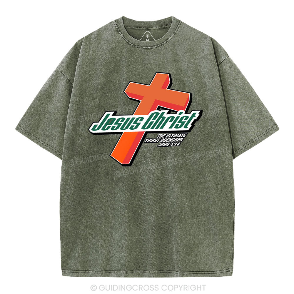 Jesus Christ Cross Christian Washed T-Shirt