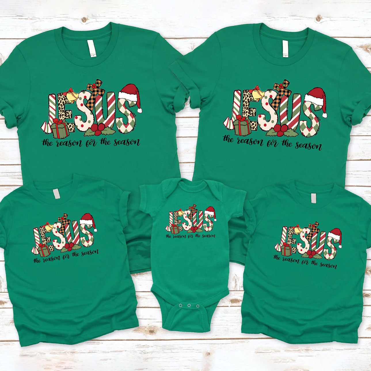 Personalized Jesus Christmas Family Matching Shirts